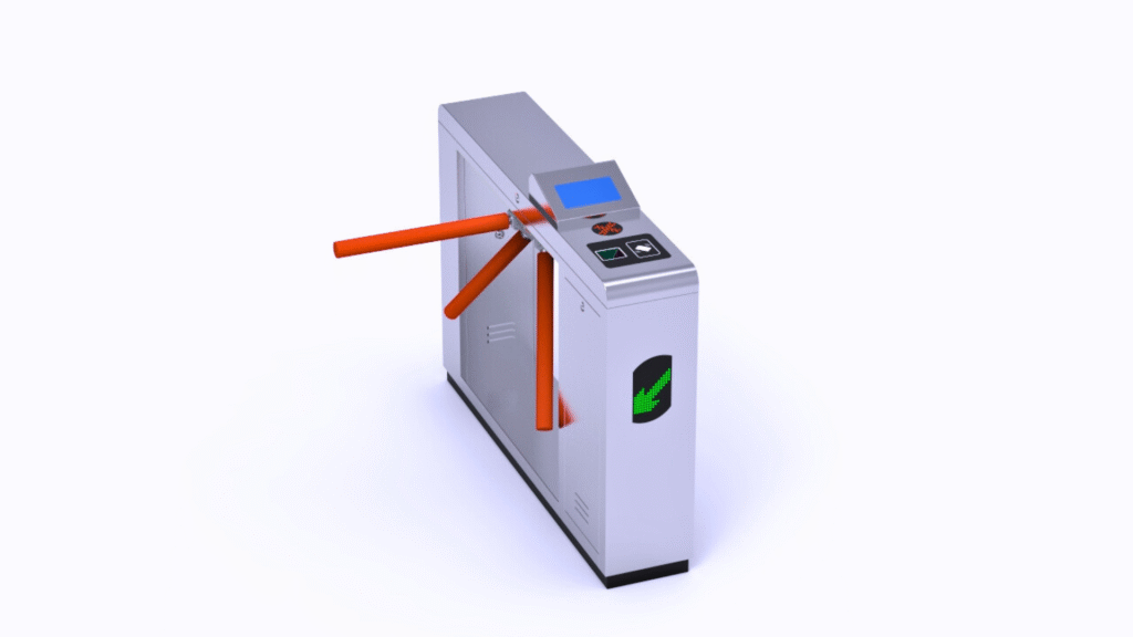 Tripod turnstile gate for secure and controlled pedestrian access in modern facilities