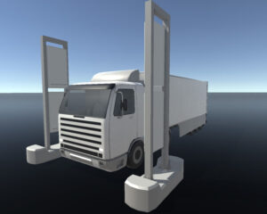 نظام مراقبة إشعاع المركبات والأفراد للكشف عن المواد المشعة في المنافذ الأمنية